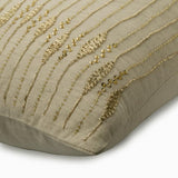 Gold Twinkling Zardozi Throw Pillow Cover