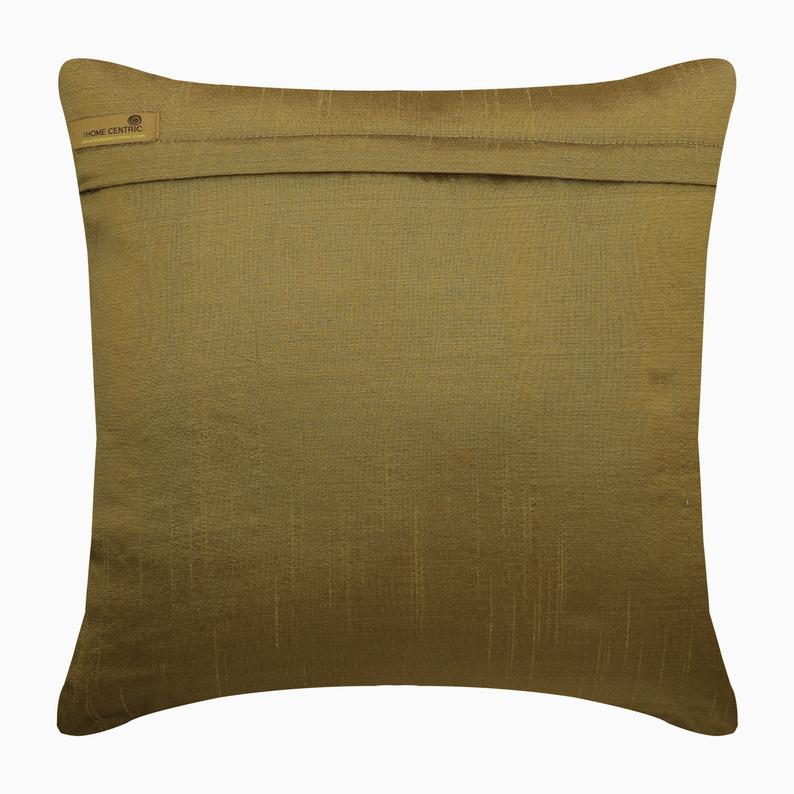 Shimmering Gold Silk Throw Cushion Cover