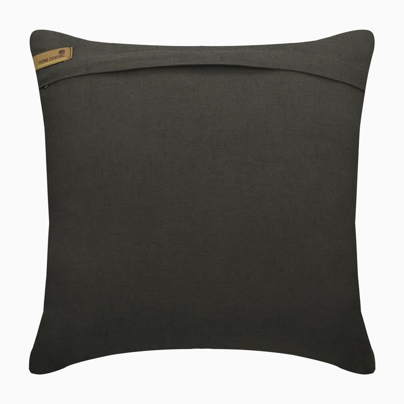 Raving Night Grey Linen Throw Pillow Cover