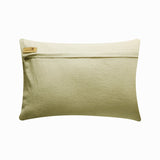 Golden Lattice Glow - Gold Linen Decorative Lumbar Pillow Cover