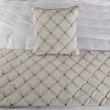 Tender Love - Linen White Decorative Bed Runner and Cushion Cover