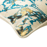 Paint Splash - Blue Velvet Throw Cushion Cover