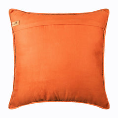 Retro Stripes - Orange Cotton Throw Cushion Cover