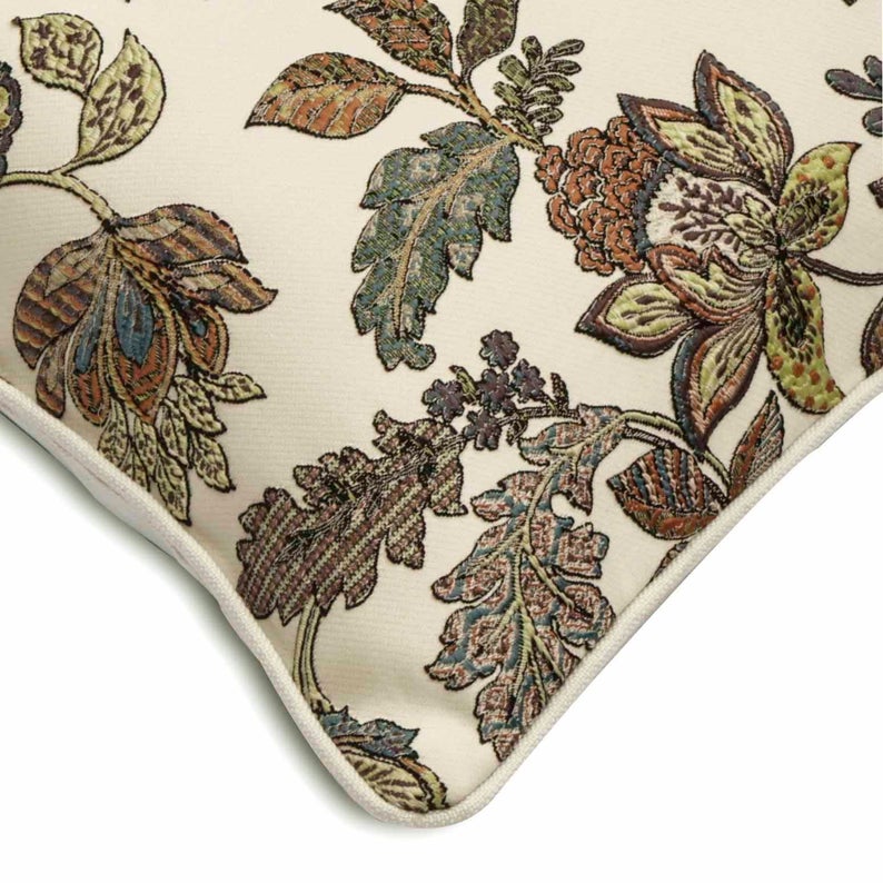 Floral Compatible Silk Throw Cushion Cover
