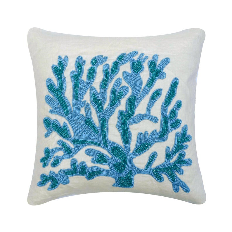 Seaweed Breeze Blue Throw Cushion Cover