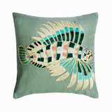 Dream Fish Embroidery Decorative Euro Sham