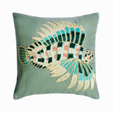 Dream Fish Embroidery Throw Pillow Cover