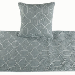 Atmosphere - Linen Blue Decorative Bed Runner and Cushion Cover