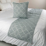 Atmosphere - Linen Blue Decorative Bed Runner and Cushion Cover