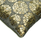 Coin Toss Silk Embroidey Throw Cushion Cover