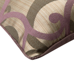 Scrolling All The Way Purple - Purple Silk Throw Cushion Cover