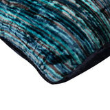 Electric Stripes - Blue Velvet Decorative Euro Sham