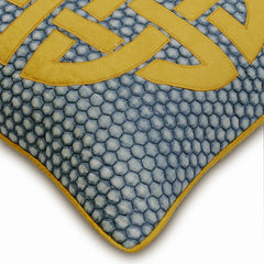 Denim Cushion Love - Blue Cotton Throw Cushion Cover