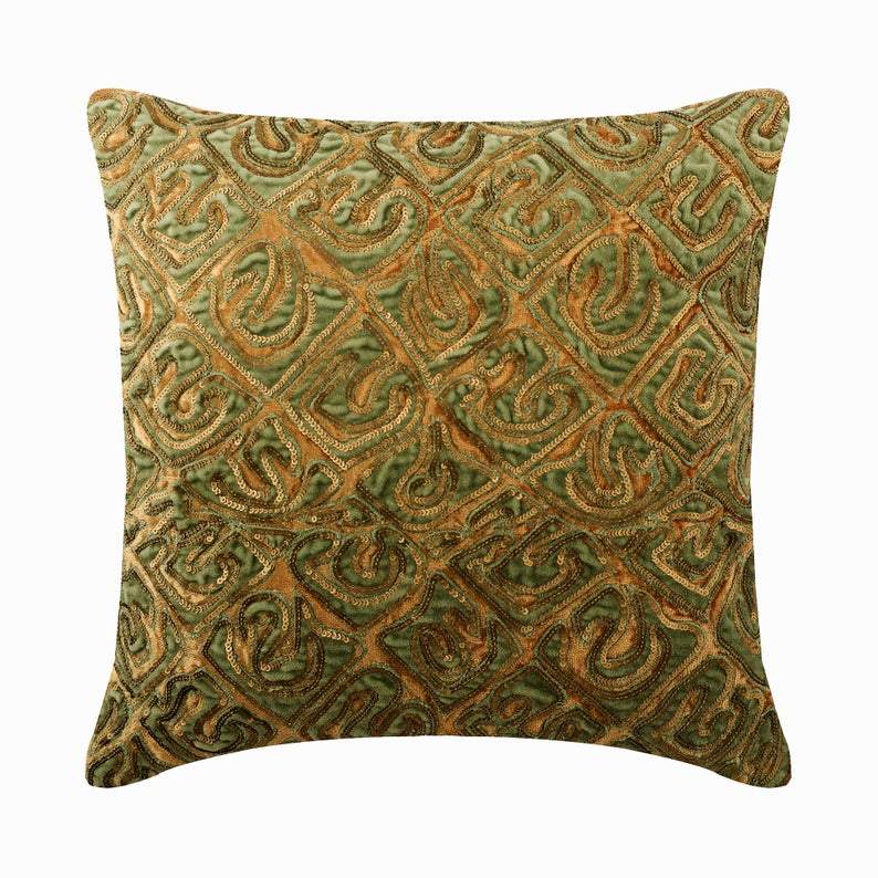 Maze Garden Gold Decorative Euro Sham