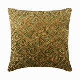 Maze Garden Gold Throw Pillow Cover