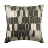 Grey Heist Applique Decorative Euro Sham