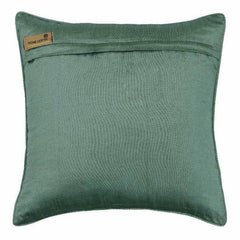 Teal Moire Effects - Teal Blue Silk Throw Cushion Cover
