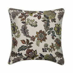 Floral Compatible Ivory Throw Cushion Cover