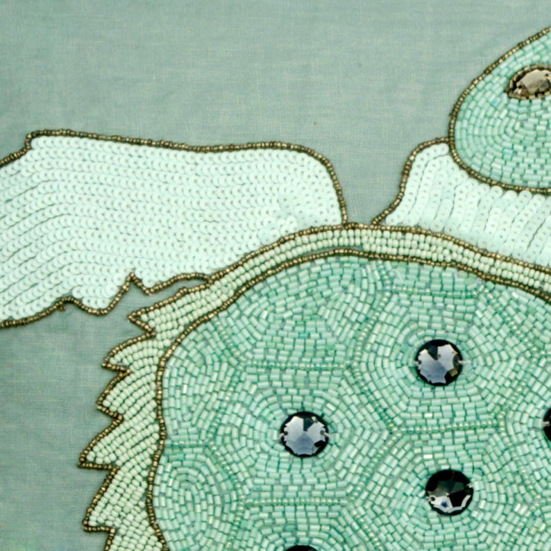 Turtle Dove Silk Throw Cushion Cover
