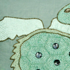 Turtle Dove Silk Throw Cushion Cover