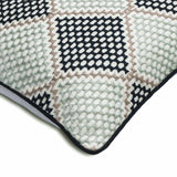 Diamond Dotty - Blue Cotton Throw Cushion Cover