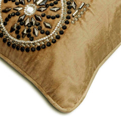 Vintage Cycle - Beige Velvet Throw Pillow Cover