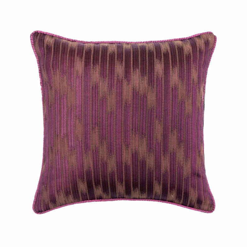Purple Treat Silk Throw Pillow Cover