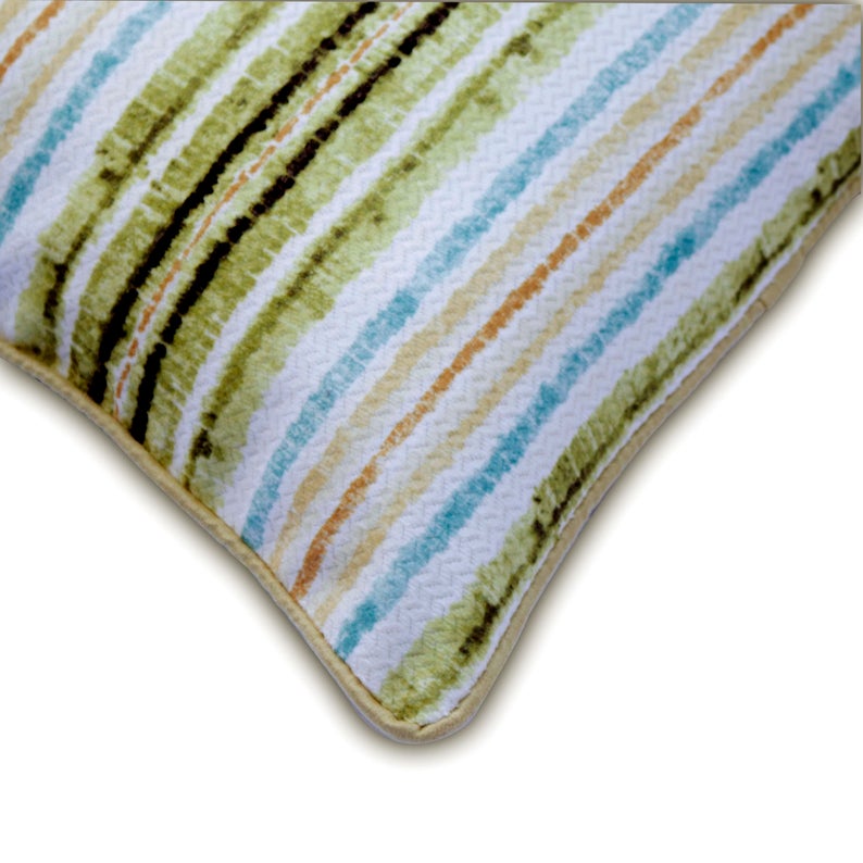 Stripe Up My LIfe Silk Throw Cushion Cover