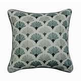 Flourish Blue Throw Pillow Cover