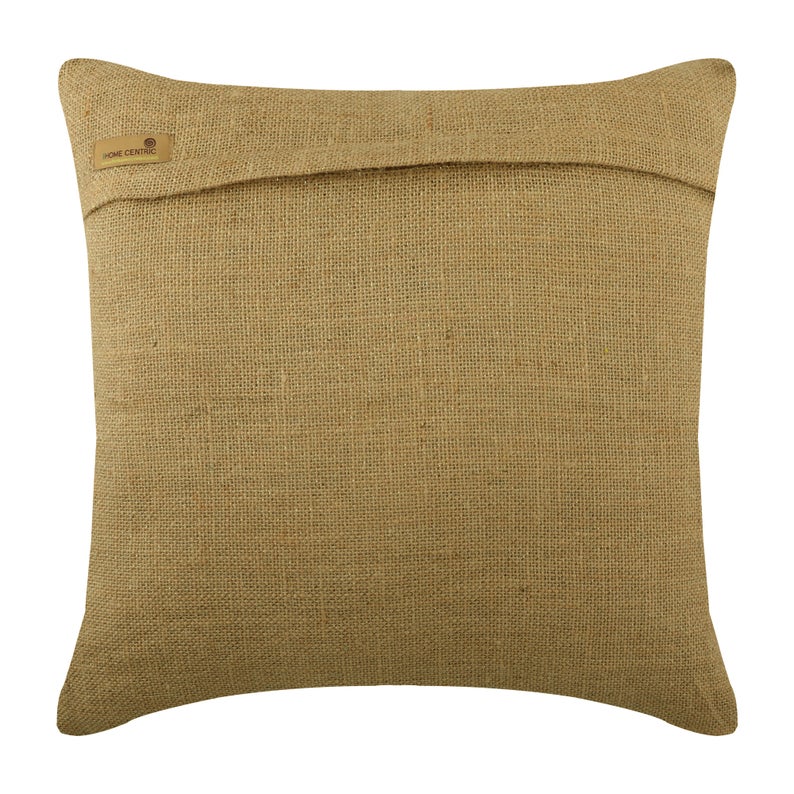 Jute Wheels Throw Cushion Cover