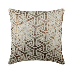 Foiled Contrast Lattice Throw Cushion Cover