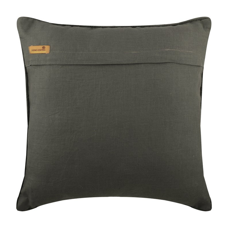 Grey Heist Applique Throw Cushion Cover