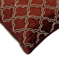 Rustic Joy Beaded Throw Cushion Cover