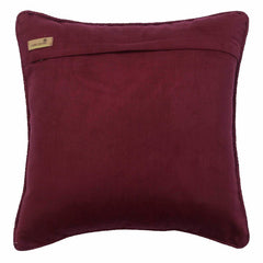 Berry Damask Galore - Burgundy Silk Throw Pillow Cover
