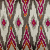 Ikat Love - Pink Cotton Throw Pillow Cover