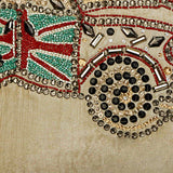 Vinatge Rider - Ecru Velvet Throw Pillow Cover