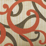 Scrolling All The Way Rust Throw Cushion Cover