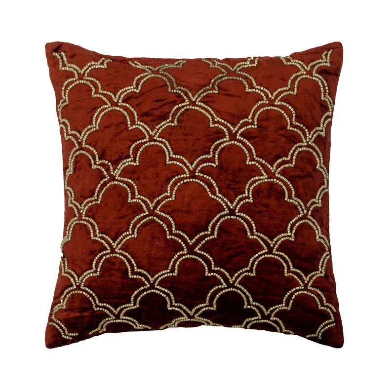Rustic Joy Orange Throw Cushion Cover