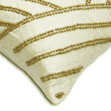 Gold Light - Ivory Silk Lumbar Pillow Cover