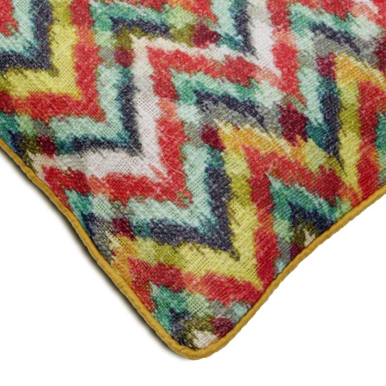Chevron Palette Burlap Throw Cushion Cover