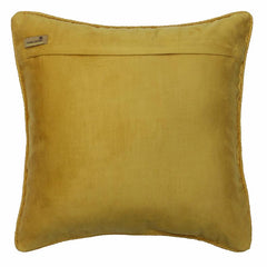 Chevron Palette - Yellow Burlap Throw Cushion Cover