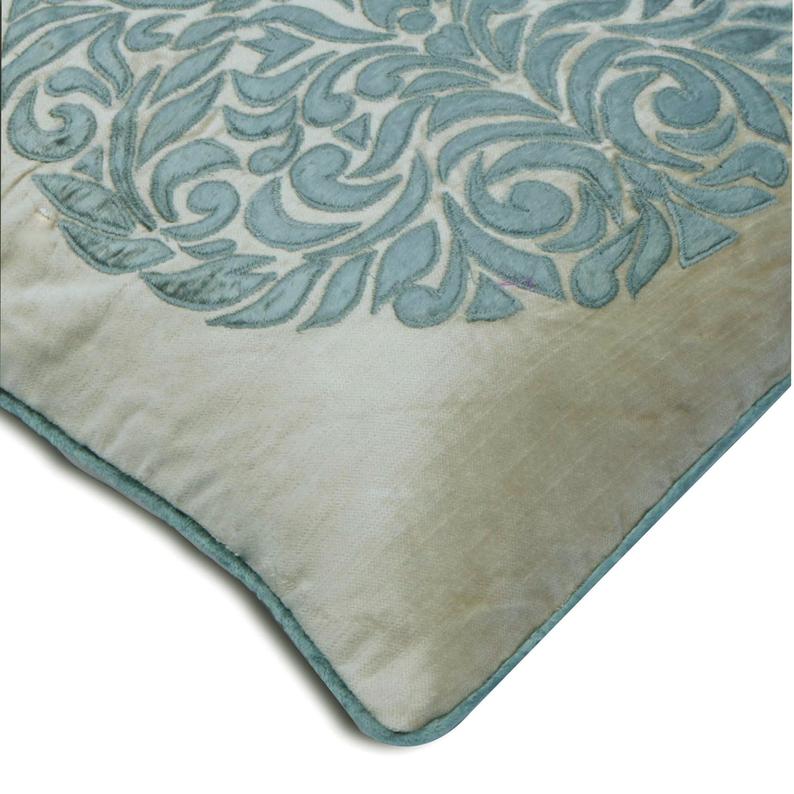 Blue Scent Floral Throw Pillow Cover