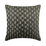 Silver Brick Alley - Ivory & Silver Velvet Throw Cushion Cover