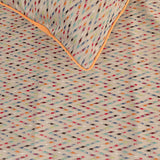 Happy Chevy - Jacquard Embroidered Beige & Multicolor Decorative Bed Runner and Cushion Cover