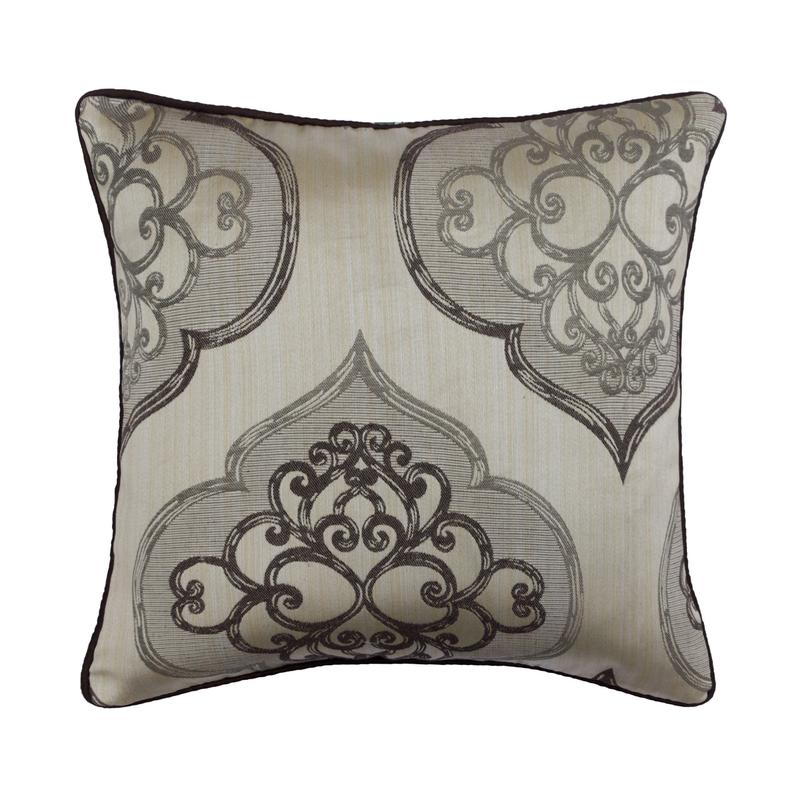 Grey Damask Galore Throw Cushion Cover