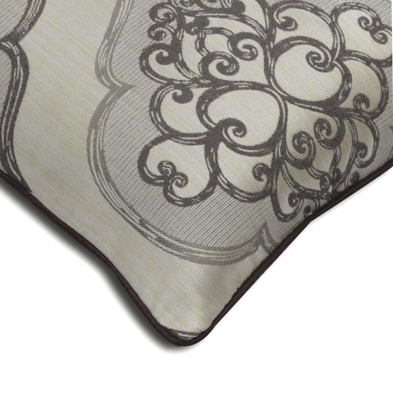 Grey Damask Galore Throw Cushion Cover