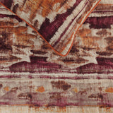 Ikat Splash - Cotton Printed Pink & Orange Decorative Bed Runner and Cushion Cover