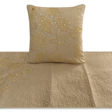 Off To The Sea - Linen Beige Decorative Bed Runner and Cushion Cover