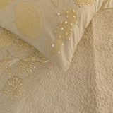 Off To The Sea - Linen Beige Decorative Bed Runner and Cushion Cover