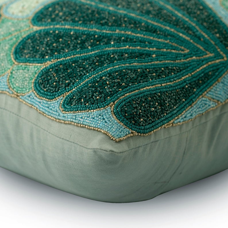 Sea Foam Shells Throw Pillow Cover
